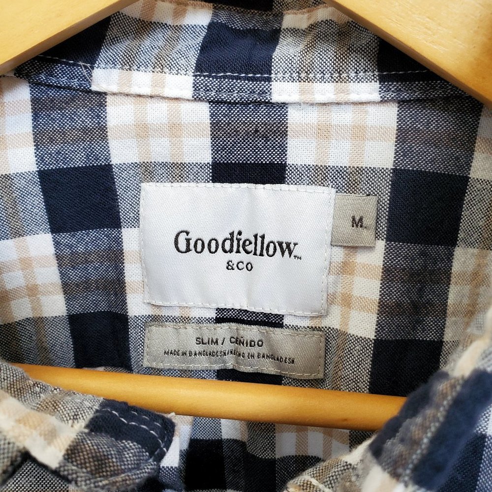 Mens Casual PlaidButton Shirt by Goodfellow,  MED